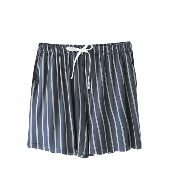 Wyobmus Womens Pajama Shorts Soft Comfy Lace Embroidery Edge Plaid Sleep Shorts Casual Elastic Waist Pj Shorts With Pockets C-Dark Gray