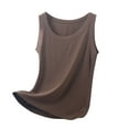 thumbnail image 1 of Wyobmus Womens Plus Size Tank Tops Soft Summer Sleeveless Henley Tank Tops Casual Oversized Camisoles Button Down Tunics Shirts X-5X B-Coffee, 1 of 7