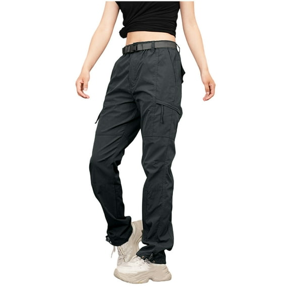 Wyobmus Womens Rain Pants Waterproof Hiking Pants Lightweight Rain Over Pants Windproof Breathable Outdoor Drawstring Work Pants A-Gray