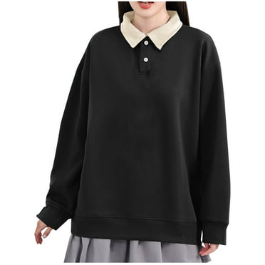 Wyobmus Womens Relaxed-Fit Shirt Oversized Knitting Ronud Neck Blouse Casual Long Sleeve Shirt Button Tunics Tops Khaki