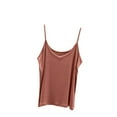 thumbnail image 1 of Wyobmus Womens Spaghetti Straps Tank Tops Adjustable Modal Camisole Solid Sim Fitted Sleeveless V Neck Cami Tank Tops Basic Shirt A-Pink, 1 of 4