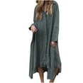 thumbnail image 1 of Wyobmus Womens Summer Linen Dresses Rolled-Up Long Sleeve Button Down Maxi Shirt Dress Casual Solid Color Turndow Collar Dress With Pocket Olive Green, 1 of 5