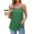 thumbnail image 1 of Wyobmus Womens Tank Tops Summer Camisole Halter Tops Casual Spaghetti Straps Sleeveless Tunic Scoop Neck Tees Blouses Green, 1 of 7