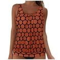 thumbnail image 1 of Wyobmus Womens Tankini Set Two Piece Bathing Suit Polka Dot Rolled Trim Tankini Top With Bikini Bottom A-Orange, 1 of 4