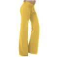 thumbnail image 1 of Wyobmus Womens Wide Leg Yoga Pants Drawstring Elastic Waist Leggings Stretchy Workout Bootcut Pants XS-4X Yellow, 1 of 9