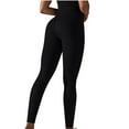 thumbnail image 1 of Wyobmus Workout Leggings for Women High Waist Scrunch Butt Lifting Tummy Control Leggings Seamless Knitted Gym Yoga Pants Black, 1 of 5