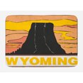 thumbnail image 1 of Wyoming Bath Mat, Simplistic Design Landscape Cartoon, Plush Bathroom Decor Mat with Non Slip Backing, 29.5" X 17.5", Peach Charcoal Grey, by Ambesonne, 1 of 2