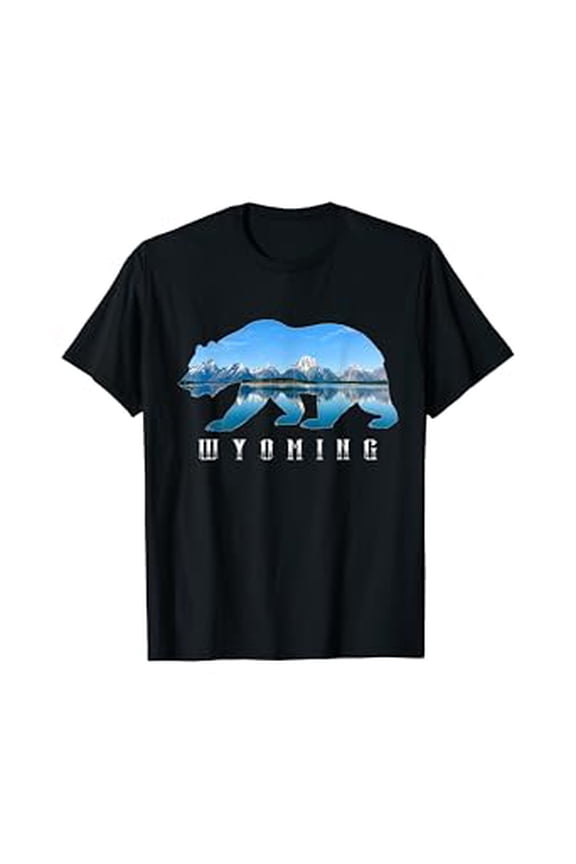 Wyoming Bear & Grand Teton National Park Image Souvenir T-Shirt