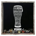 thumbnail image 1 of Torched Wyoming Beer Typography Shadow Box Wall Mount Decor 13"x13"x3" Gray, 1 of 8