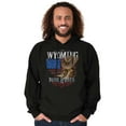 thumbnail image 1 of Wyoming Born and Bred Western Cowboy Men's Big & Tall Graphic Hoodie Brisco Brands 2X, 1 of 5
