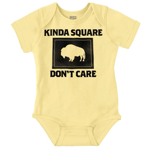 Wyoming Buffalo Cowboy Attitude Romper Boys or Girls Infant Baby Brisco Brands 6M