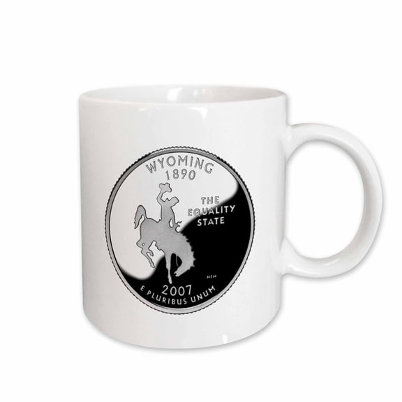 3drose, Wyoming Collectible Quarter, 15oz Mug