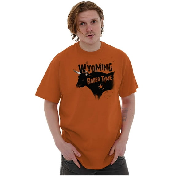 Wyoming Country Western WY Cowboy Men's Graphic T Shirt Tees Brisco Brands S