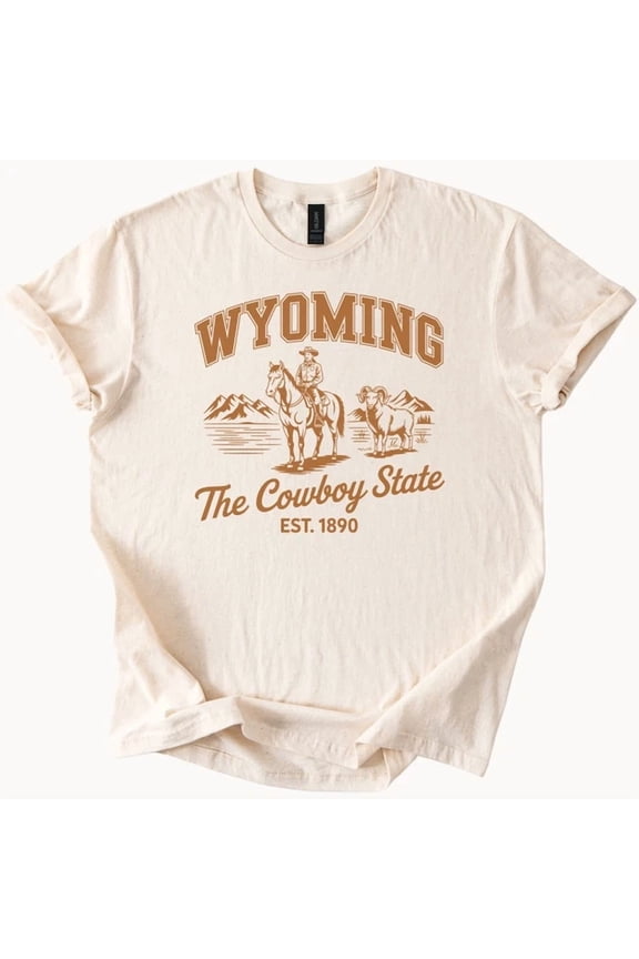 Wyoming Cowboy State Western Bighorn Rodeo Retro For Man T-Shirt WHITE Unisex S-5XL Hot Trending Shirt, Vintage Birthday Gift
