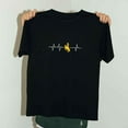 thumbnail image 1 of Wyoming Cowboys Themed Heartbeat Line Fan Gift Unisex T-Shirt up to 5XL, 1 of 3