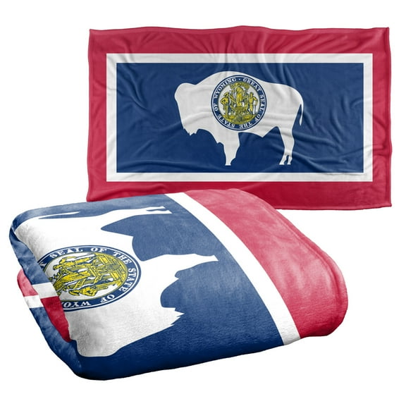 Wyoming Flag Silky Touch Super Soft Throw Blanket 36" x 58"