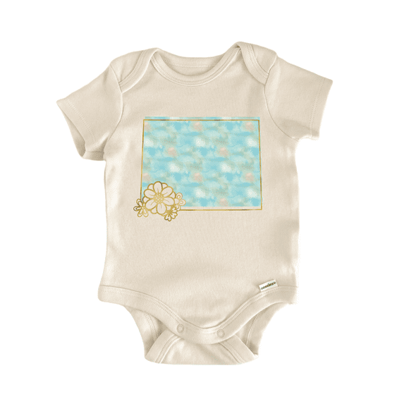 Wyoming Floral Watercolor - Baby Bodysuit