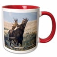 thumbnail image 1 of 3drose, Wyoming, Grand Teton National Park, Bull Moose - Us51 Jwi0374 - Jamie and Judy Wild, 15oz Two-tone Red Mug, 1 of 6