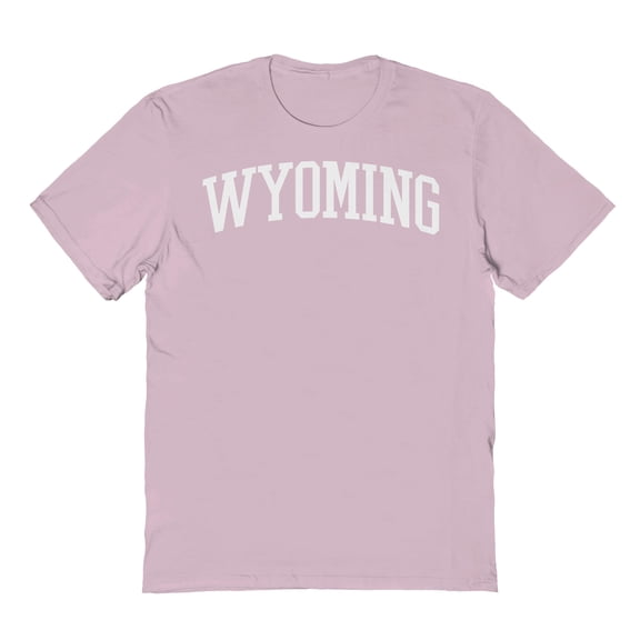 Wyoming Graphic Light Pink Men's Cotton T-Shirt