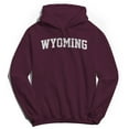 thumbnail image 1 of Wyoming Graphic Maroon Men's Cotton Pullover Hoodie, 1 of 1