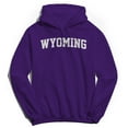 thumbnail image 1 of Wyoming Graphic Purple Men's Cotton Pullover Hoodie, 1 of 1