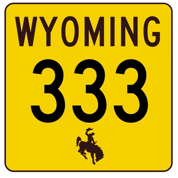 Wyoming Highway 333 Metal Sign Highway Sign Size: 8 inch x 8 inch