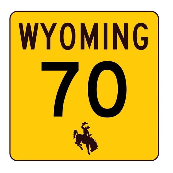 Wyoming Highway 70 Metal Sign Highway Sign Size: 12 inch x 12 inch