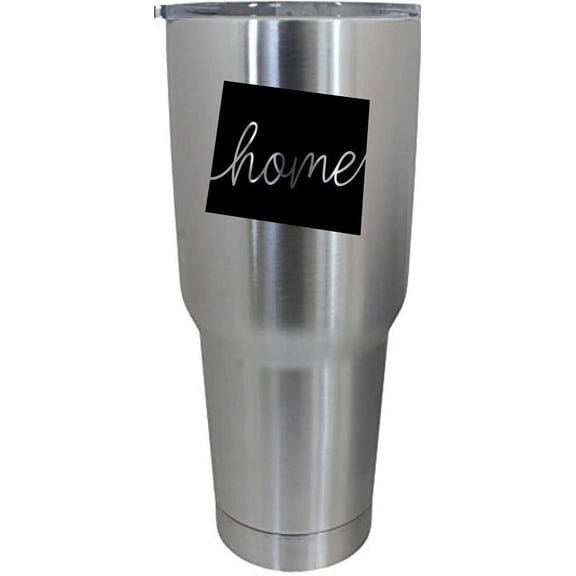 Wyoming Home States Etched 30oz Stainless Steel Tumbler