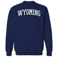 thumbnail image 1 of Wyoming Humor Graphic Navy Men's Crewneck Sweatshirt, 1 of 1