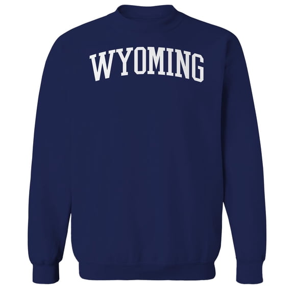 Wyoming Humor Graphic Navy Men's Crewneck Sweatshirt