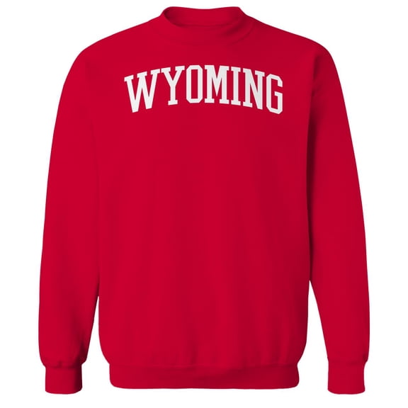 Wyoming Humor Graphic Red Men's Crewneck Sweatshirt