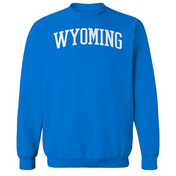 Wyoming Humor Graphic Royal Men's Crewneck Sweatshirt