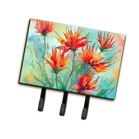 Wyoming Indian Paintbrush in Watercolor Leash or Key Holder 6 in x 9 in