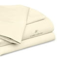 thumbnail image 1 of Js sanders Family King 120x80 4pc Sheet Set 100% Egyptian Cotton 800 Thread Count Breathable & Soft Cooling Hotel Sheets Machine Washable and Fits up to 15'' Deep Pocket Ivory, 1 of 7