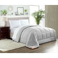 thumbnail image 1 of Wyoming King Comforter Solid Light Grey 300 GSM Plush Siliconized Microfiber Fill Duvet Insert With 1000 Thread Count Egyptian Cotton Shell Fluffy Soft with Premium Piping & Pillowcases, 1 of 8