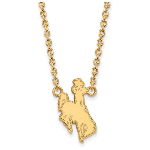 Wyoming Large (3/4 Inch) Pendant w/ Necklace (10k Yellow Gold)