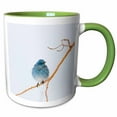 thumbnail image 1 of 3drose, Wyoming, Migrating Mountain Bluebird, 15oz Two-tone Green Mug, 1 of 6