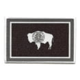thumbnail image 1 of Wyoming Patch State Flag Grayscale Embroidered Iron On, 1 of 2