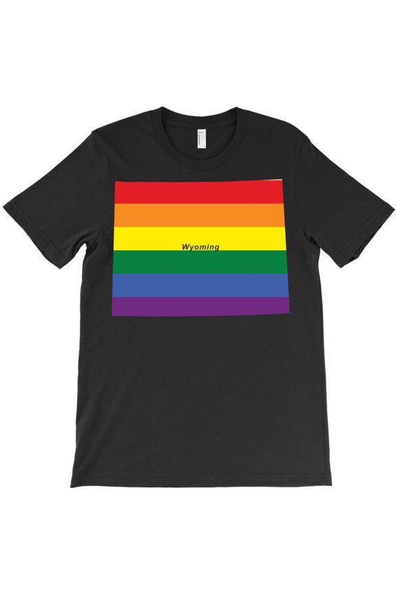 Wyoming Rainbow Flag, State Pride Graphic Design For Wyoming G19695 Unisex T-Shirt, Up to Size 5XL