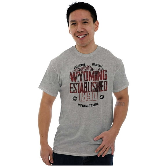 Wyoming Rugged Outdoor Adventure Men's Graphic T Shirt Tees Brisco Brands L