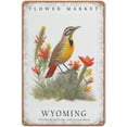 thumbnail image 1 of Wyoming State Bird and Flower Art Print, Wyoming State Flower, Wyoming Wall Art, Home Decor,Metal Tin Sign Wall Decor Man Cave Bar Home Decor Gifts for Mom,Dad and Friends 8X12 Inches, 1 of 5