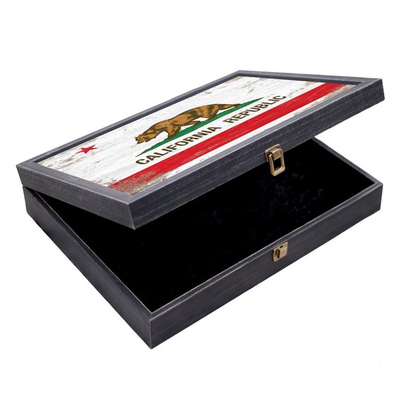 Wyoming State Flag Picture Frame Keepsake Box