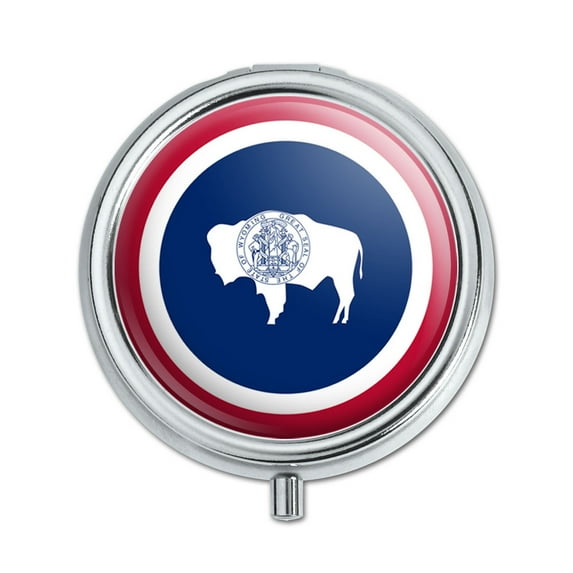 Wyoming State Flag Pill Box