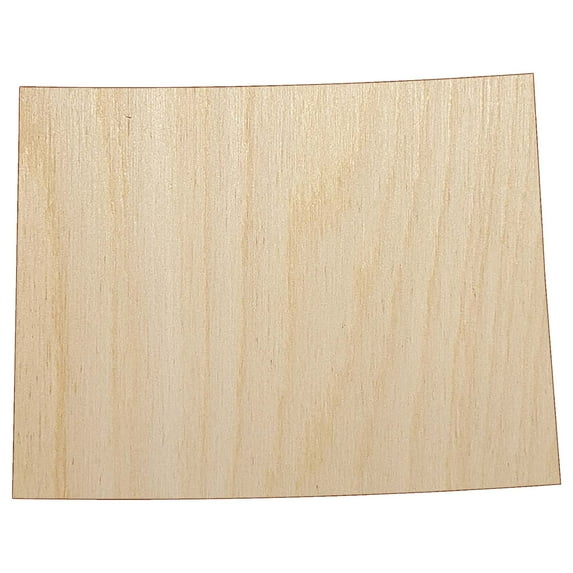 Wyoming State Silhouette Wood Shape Unfinished Piece Cutout Craft DIY Projects - 6.25 Inch Size - 1/8 Inch Thick