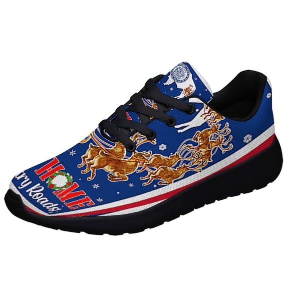 Wyoming Take Me Home Country Roads ChriStas Santa Claus Shoes Sneakers Black Size 4.5