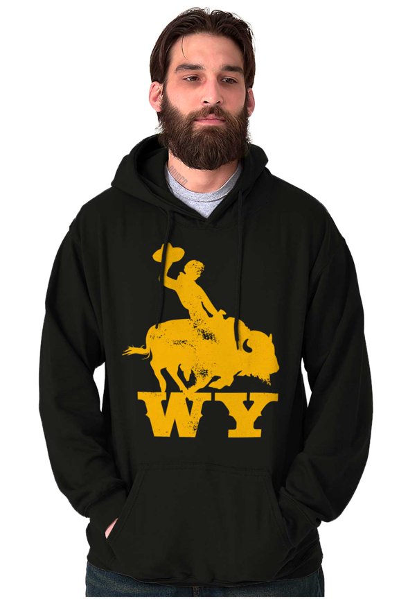 Wyoming Western Rodeo Rider WY Unisex Plus Fleece Graphic Hoodie Brisco Brands 5X