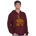 thumbnail image 1 of Wyoming Western Rodeo Rider WY Zip Up Hoodie Men's Women's Brisco Brands S, 1 of 6