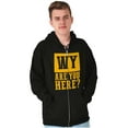 thumbnail image 1 of Wyoming Why are You Here Funny Locals Zip Up Hoodie Men's Women's Brisco Brands X, 1 of 6