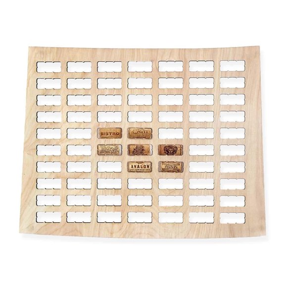 Torched Wyoming Wine Cork Map Wall Mount Decor 24"x24"x18" Beige
