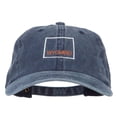 thumbnail image 1 of Wyoming with Map Outline Embroidered Washed Cotton Twill Cap - Navy OSFM, 1 of 5